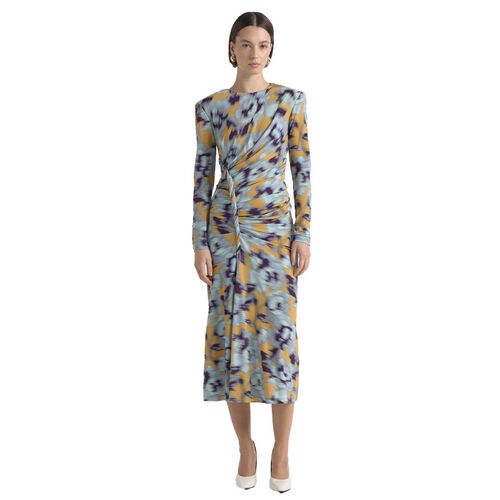 Cue Blurred Floral Twist Midi Dress
